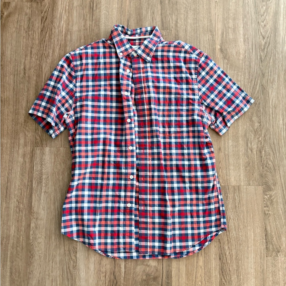 Old Navy Red and Blue Checkered Casual Shirt